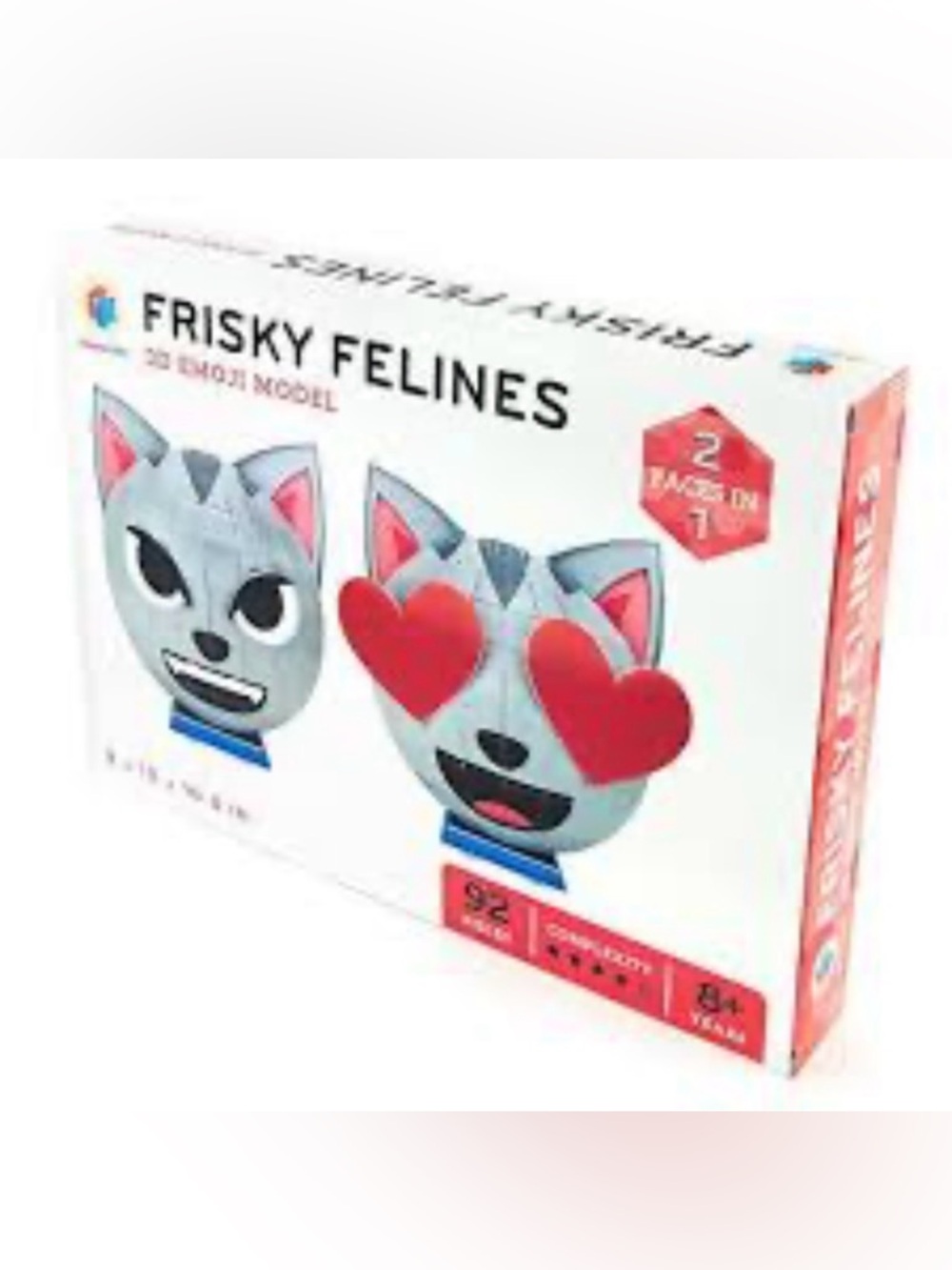 FOAMWORKS Frisky Felines 3D Emoji model Foam Puzzle & Stand
